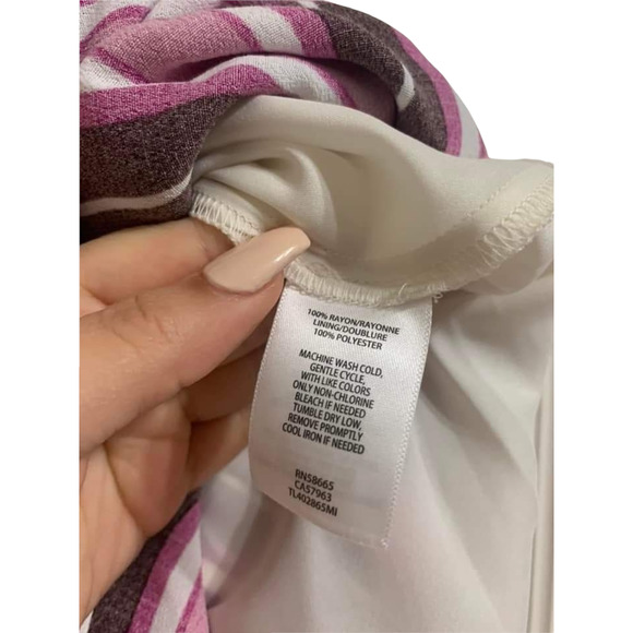 Leith Burgundy Fudge Scarf Midi Skirt Pink Brown Size Small NWT $55 - Picture 6 of 7